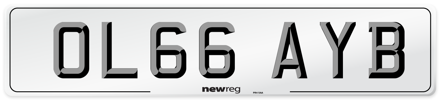 OL66 AYB Number Plate from New Reg